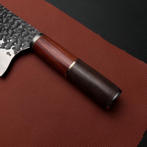 Cutit fier forjat tip satar Gama Padurar, 30cm, lama curbata, maner lemn maro, 255-17 a4