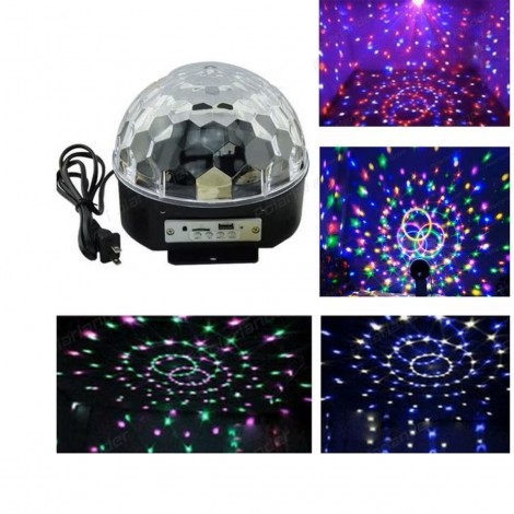Proiector cu difuzor integrat tip-glob disco, diferite jocuri de lumini