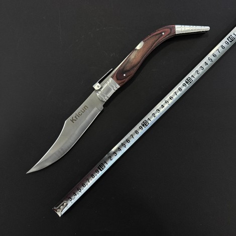 Briceag camping Bandolera 38cm, lama otel inox, maner lemn FR19