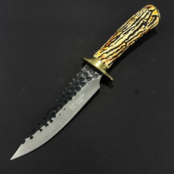 Cutit camping Columbia Saber Rustic 31cm, lama fier forjat, maner corn cerb, husa, COL-RST31CB