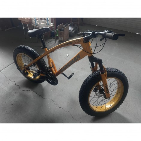 Bicicleta Go kart 20 inch Fat Caraiman, 21 viteze, frana disc, pentru copii, auriu