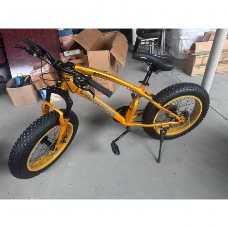 Bicicleta Go kart 20 inch Fat Caraiman, 21 viteze, frana disc, pentru copii, auriu