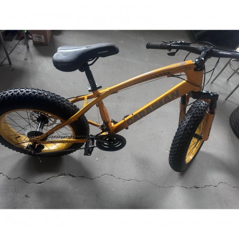 Bicicleta Go kart 20 inch Fat Caraiman, 21 viteze, frana disc, pentru copii, auriu