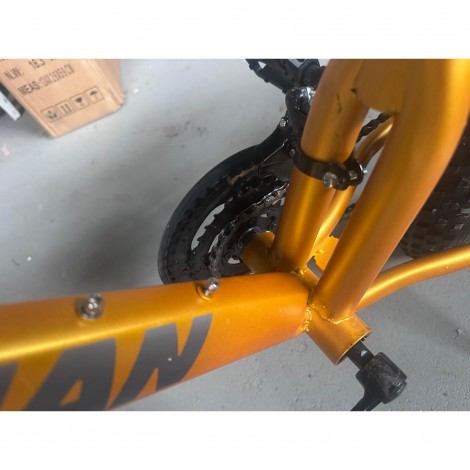 Bicicleta Go kart 20 inch Fat Caraiman, 21 viteze, frana disc, pentru copii, auriu