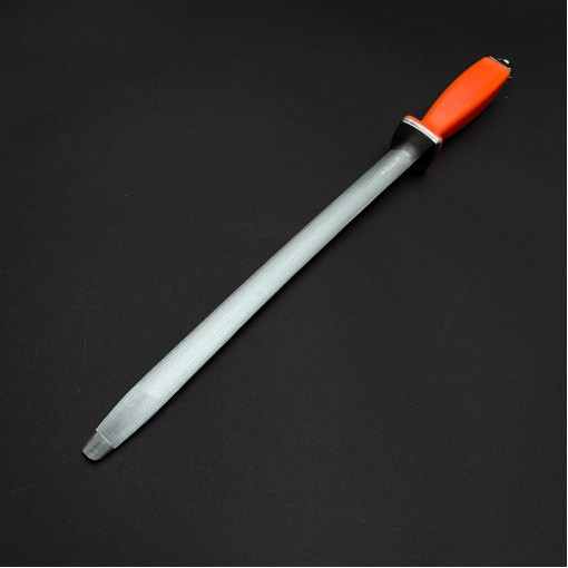 Pila ascutit cutite masat 46cm, maner plastic portocaliu cu agatatoare, PIL-46O