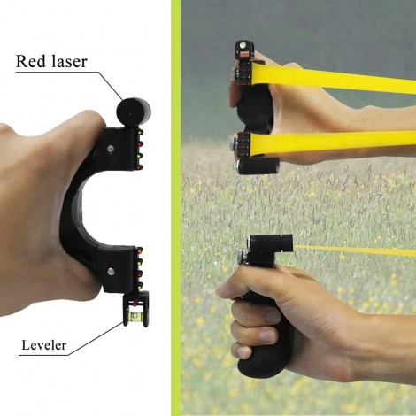 Prastie de vanatoare in aer liber, tinta laser si nivela, elastic latex