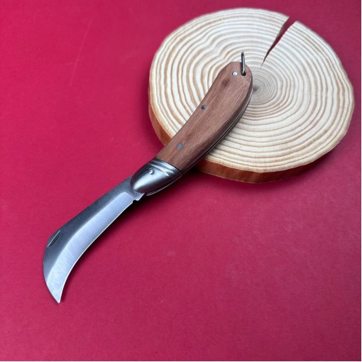 Cutit Altoit tip Briceag 19cm, lama concava otel inox, maner lemn maro FR18