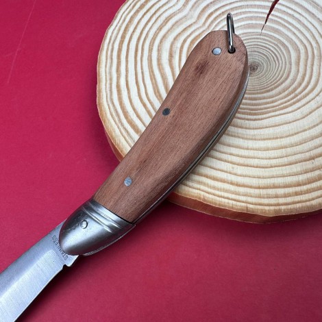 Cutit Altoit tip Briceag 19cm, lama concava otel inox, maner lemn maro FR18