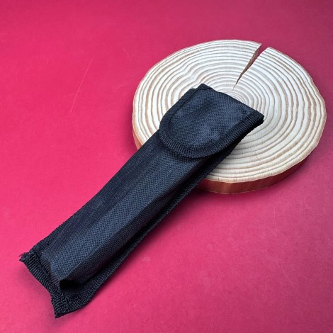 Cutit camping tip Briceag 31cm, lama otel inox, maner metal+lemn maro, cu husa FR18