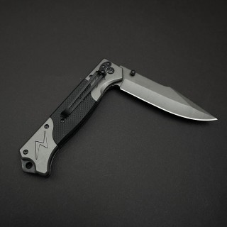 Cutit camping tip Briceag Browning 23cm, lama otel inox, maner metal+abs, cu husa, negru