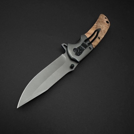 Cutit camping tip Briceag Browning 354 23cm, lama otel inox, maner metal+abs crem