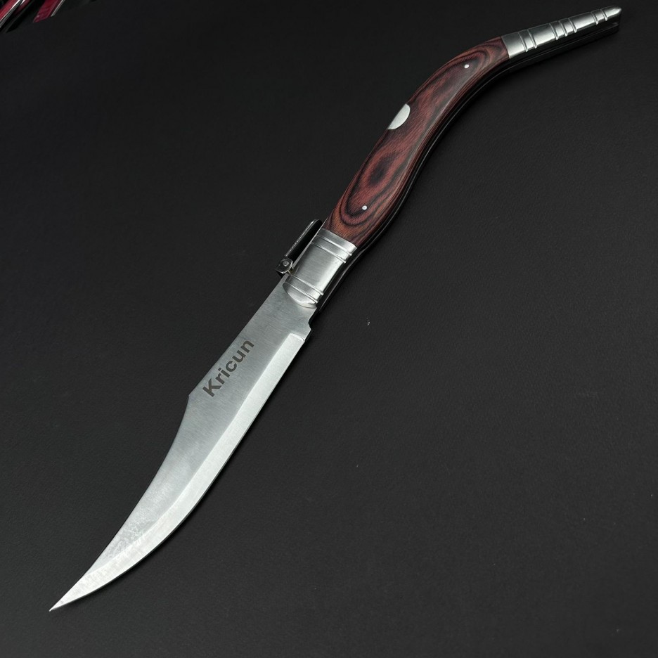 Briceag camping Bandolera 50cm, lama otel inox, maner lemn FR20