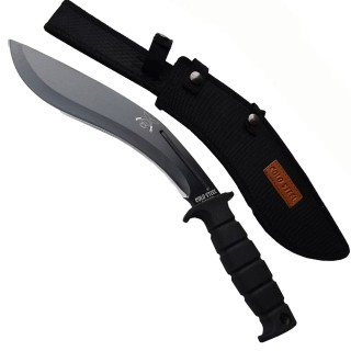 Maceta camping ColdSteel Kukri 40cm MAC-CS40B, lama otel inoxidabil, maner abs, cu husa textila, negru, sabie