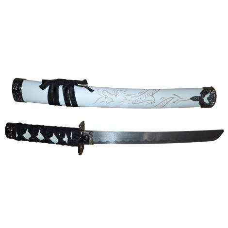 Set 3 sabii tip katana Ninja Warrior, panoplie, replici decorative, suport inclus, alb FR17 Set 3 sabii tip katana Ninja Warrior, panoplie, replici decorative, suport inclus, alb FR17