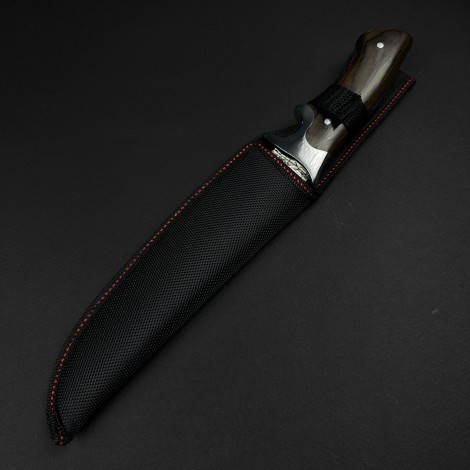 Cuțit camping tip dagger KG-DG18 32 cm, lama fier forjat, maner lemn, teacă inclusa FR18