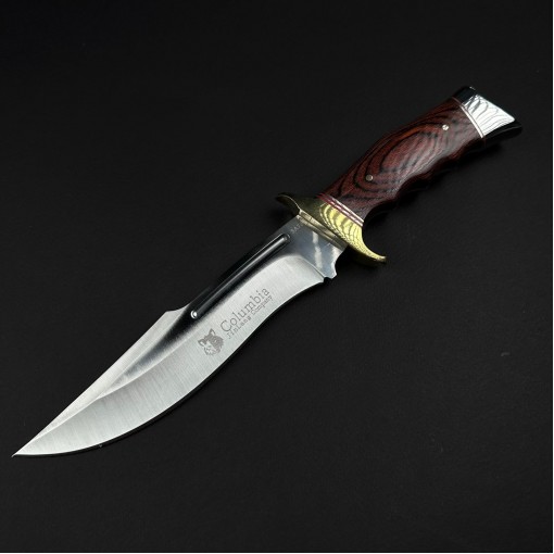 Cuțit camping tip dagger SA78 31 cm, lama otel inox, maner lemn, teacă inclusa FR18