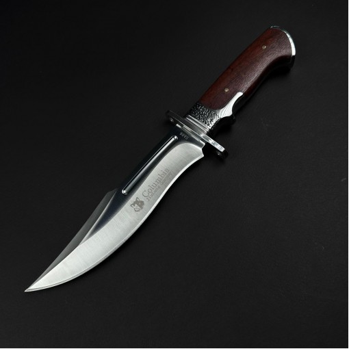 Cuțit camping tip dagger SA86 31 cm, lama otel inox, maner lemn, teacă inclusa FR18