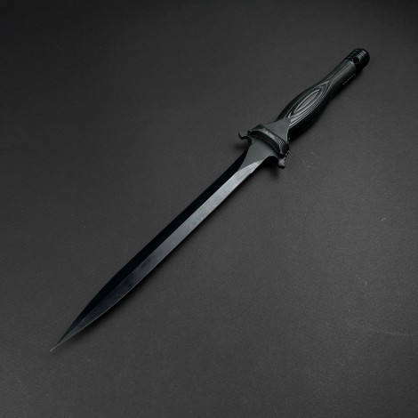 Cuțit camping tip dagger Suppressor 33cm, lama otel inox, maner texturat, teacă abs FR18