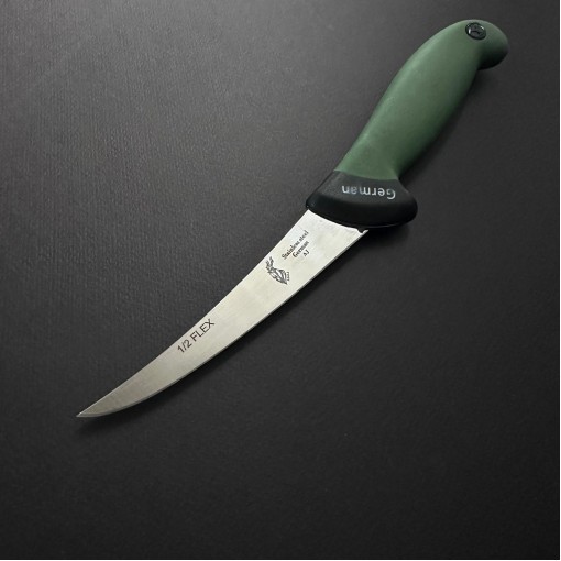 Cutit macelarie dezosat 26cm, lama otel inox 1/2FLEX, maner silicon verde CMDS26V-OI