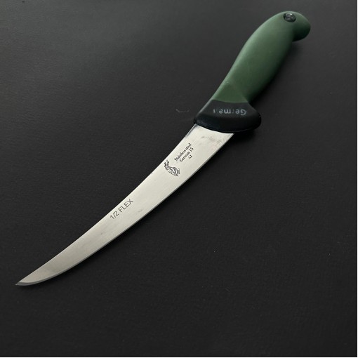 Cutit macelarie dezosat 30cm, lama otel inox 1/2FLEX, maner silicon verde CMDS30V-OI