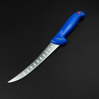 Cutit macelarie dezosat 29cm, lama cu caneluri otel inox, albastru CMD29AC-OI