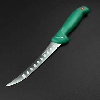 Cutit macelarie dezosat 29cm, lama cu caneluri otel inox, verde CMD29VC-OI FeroCut a005