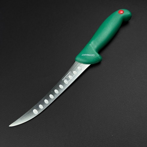 Cutit macelarie dezosat 29cm, lama cu caneluri otel inox, verde CMD29VC-OI FeroCut a005