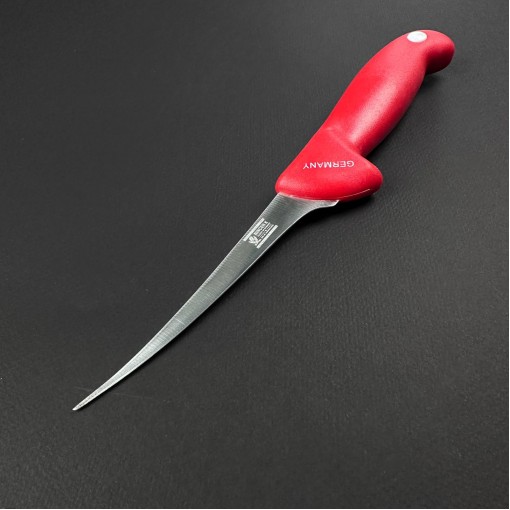 Cutit macelarie filetat 27cm, lama extra subtire otel inox, rosu CMF27RS-OI