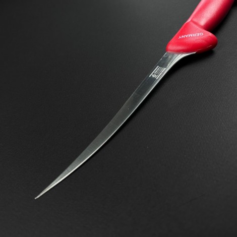 Cutit macelarie filetat 32cm, lama extra subtire otel inox, rosu CMF32RS-OI FeroCut