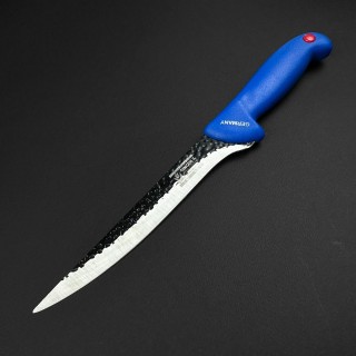 Cutit macelarie injunghiat 32cm, lama fier forjat, albastru CMI32A-FF