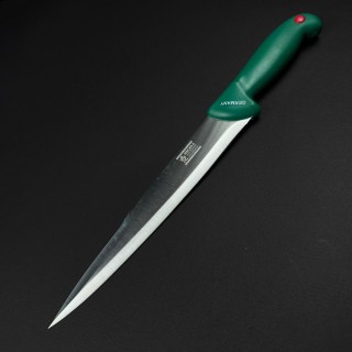 Cutit macelarie injunghiat 36cm, lama cu varf tais dublu otel inox, verde CMI36VVD-OI