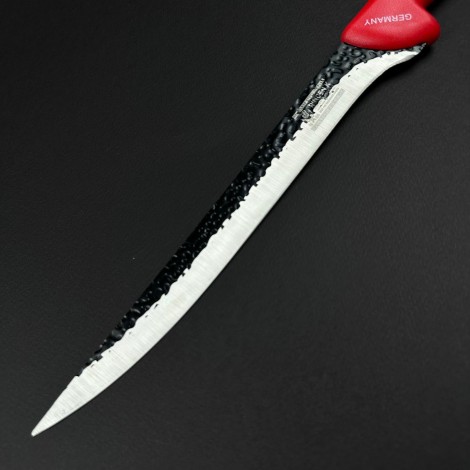 Cutit macelarie injunghiat 38cm, lama fier forjat, rosu CMI38R-FF