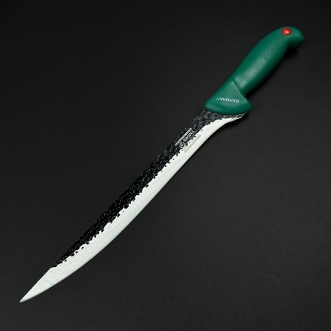 Cutit macelarie injunghiat 38cm, lama fier forjat, verde CMI38V-FF