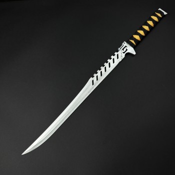 Sabie camping 70cm SB-C70D, lama dublu tais otel inoxidabil, maner paracord, cu husa textila FR17