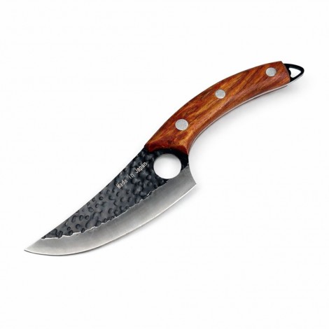 Set Macelarie/Camping 4 piese, Toporisca Yin-Yang, Toporisca despicat, Cutit Drumeție si Cutit fier forjat