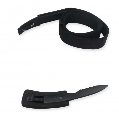 Curea Centură tactică cu cuțit în cataramă 133 cm – centură nylon + cuțit 19 cm CENT-CU19