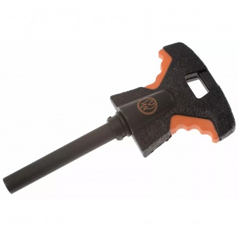 Set Cuțit camping Gerber GER-BG25 25cm, lama otel inox, maner portocaliu texturat, functii multiple, teacă inclusa