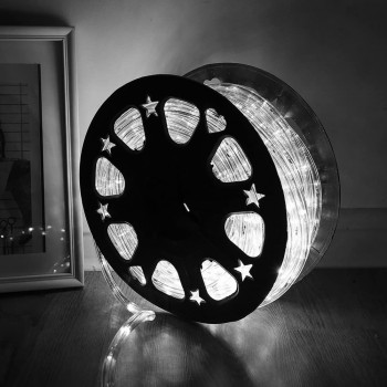 Instalatie Furtun luminos LED 100m liniari, alb rece FARA ALIMENATARE resigilat