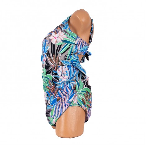 Costum de baie Tropical, bleu, intreg Costum de baie Tropical, bleu, intreg