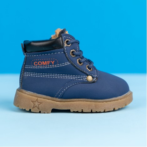Ghete imblanite Comfy Star albastru