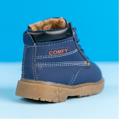 Ghete imblanite Comfy Star albastru