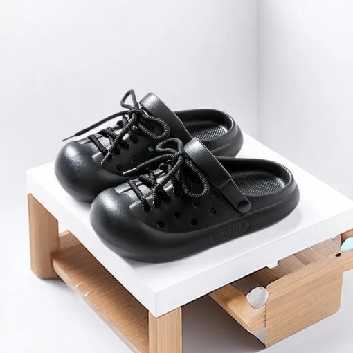 Saboti tip crocs Cosmi black