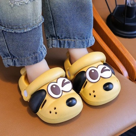 Saboti tip crocs Doggy yellow