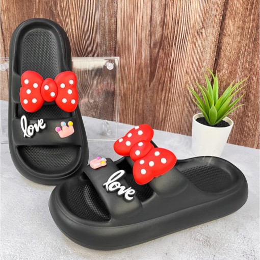 Papuci crocs Love black