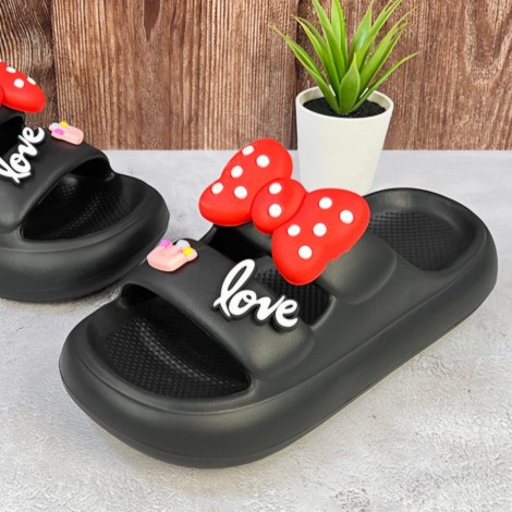 Papuci crocs Love black
