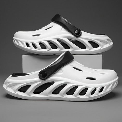 Saboti tip crocs Sandu white