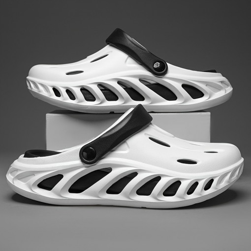 Saboti tip crocs Sandu white