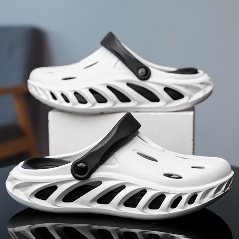 Saboti tip crocs Sandu white