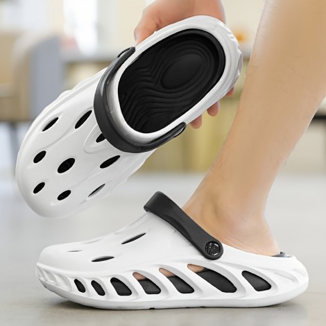 Saboti tip crocs Sandu white