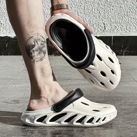 Saboti tip crocs Sandu white